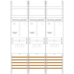 F-Tronic, Verteilerschrank Zubehör, Z31B Zählerfeld 3-feldrig H 1050mm 3-3.HZ 7141305