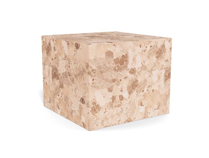 Varese Couchtisch, Latte-Marmor 50x50