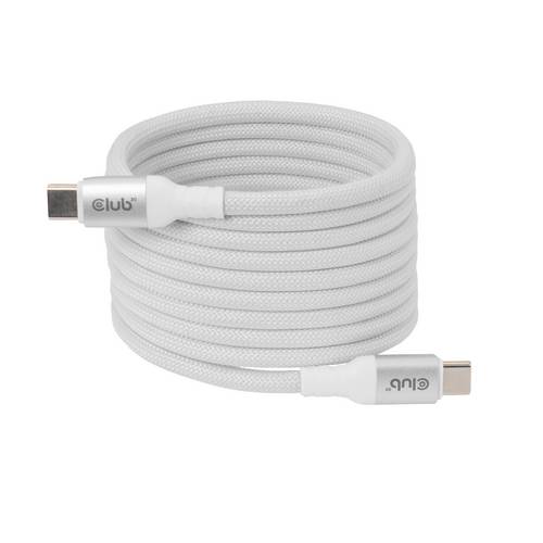 Club3D USB-C Kabel USB-C Stecker 2m Weiß CAC-3032