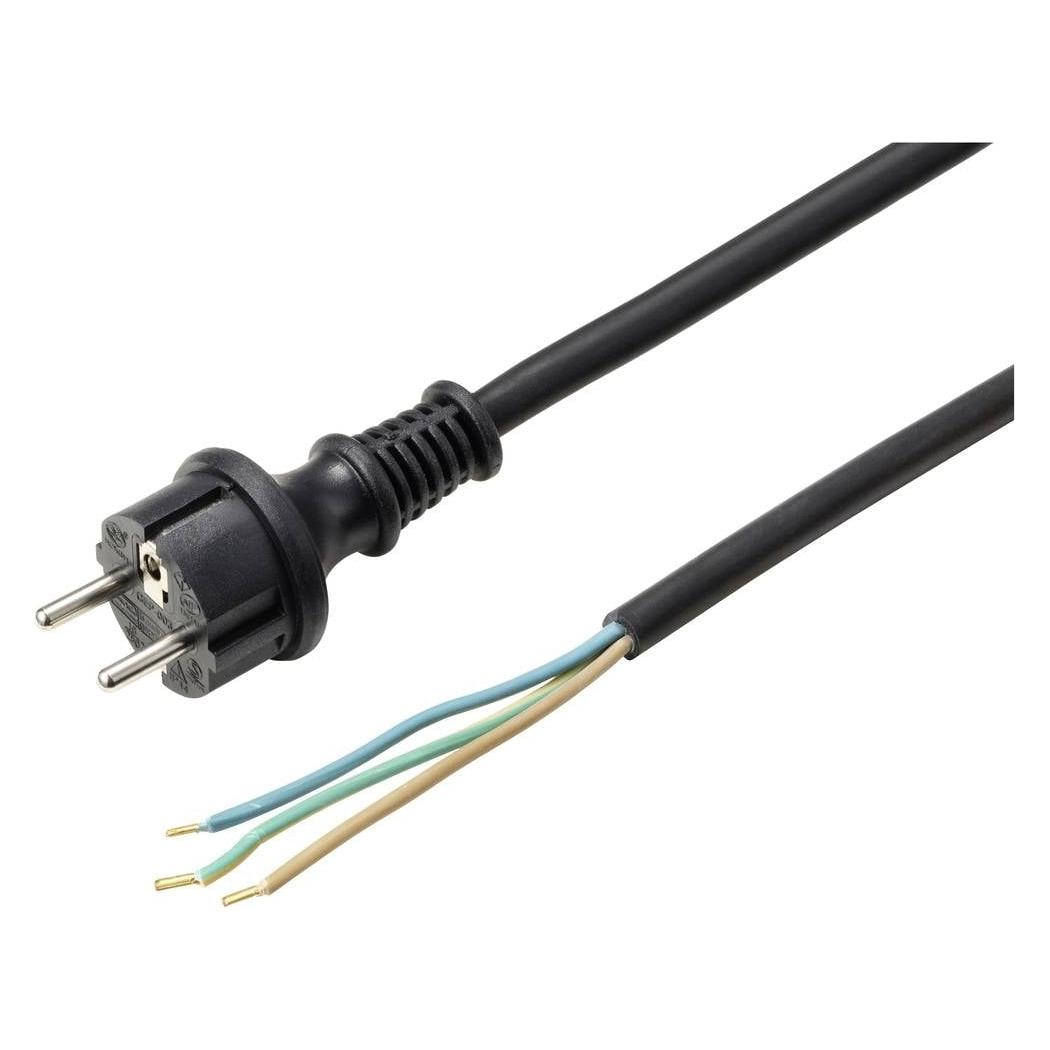 Sygonix SY-6029112 Strom Anschlusskabel Schwarz 4.50 m (4.50 m) (SY-6029112)