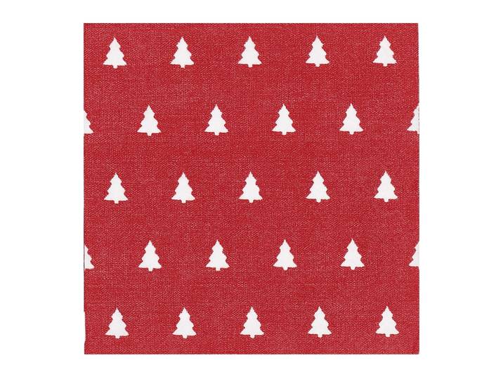 Scandi Essentials Serviette de table Linen trees 33x33 cm lot de 20 Red
