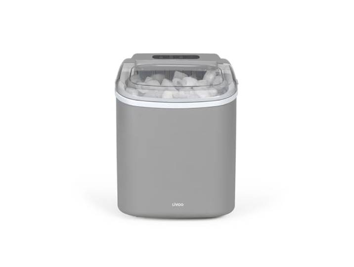 Livoo Eiswürfelmaschine DOM484G – Kapazität 12 kg/Tag, mittlere Größe, 9 Würfel in 6 – 13 min, Behälter 1,2 l, Fassungsvermögen 600 g, Anzeige, selbstreinigend