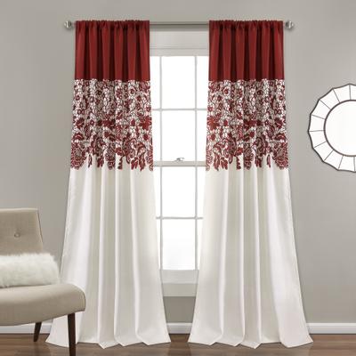 Lush Decor Estate Garden Room Darkening Window Curtain Panel Pair