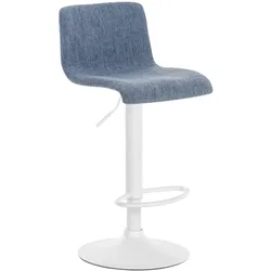 CLP Barhocker Hoover Stoff W   Farbe: blau, Material Gestell: Metall matt weiss
