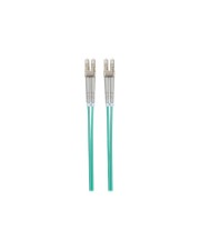 Intellinet Patch-Kabel LC Multi-Mode M bis M 2 m Glasfaser OM3 halogenfrei Aquamarin (750134)