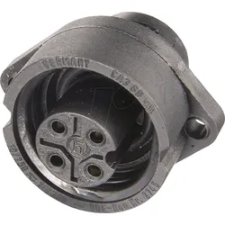 CA 6 GD - Einbaudose mit Flansch CA-Serie, 6 + PE polig
