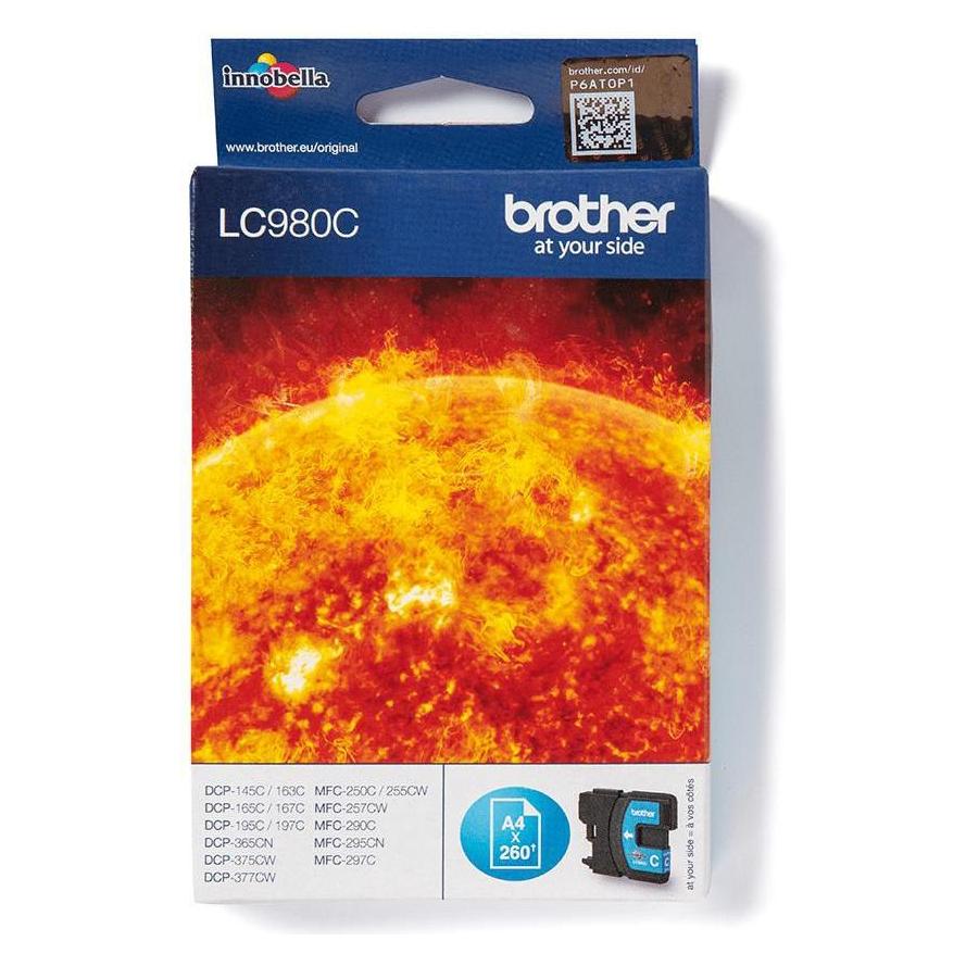 Brother Ink Cyan, 8mlStandard capacity (LC-980C)