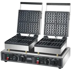 Matériel HORECA Professionelles Doppel-Elektrowaffeleisen 4x4 - KWB-2S