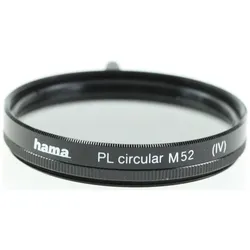 Hama Polarisations-Filter (52 mm, Polarisationsfilter), Objektivfilter, Schwarz