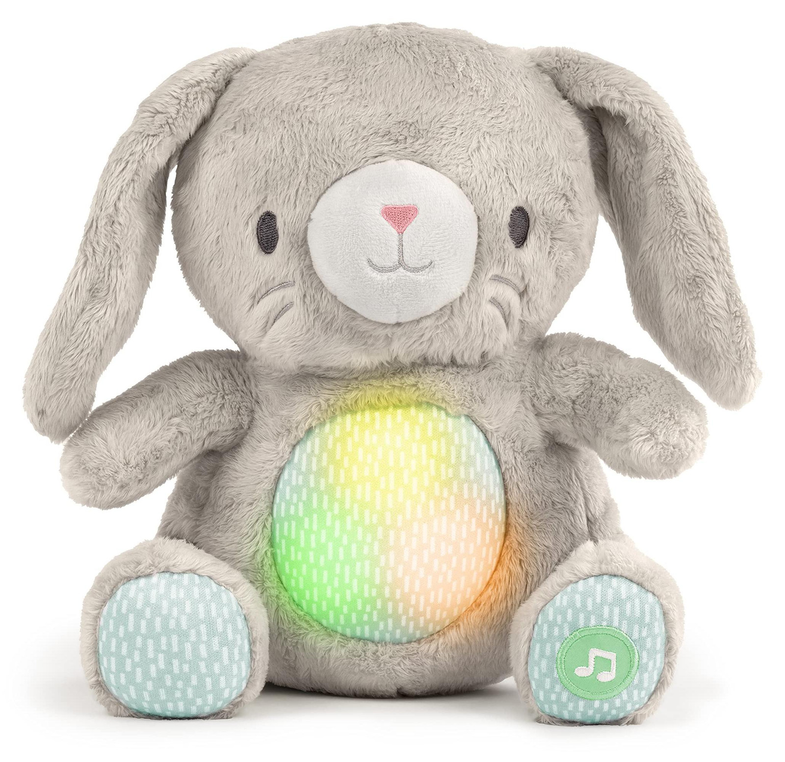 INGENUITY Sylvi baby konijn knuffel met rustgevende melodieën, trillingen en lichtjes
