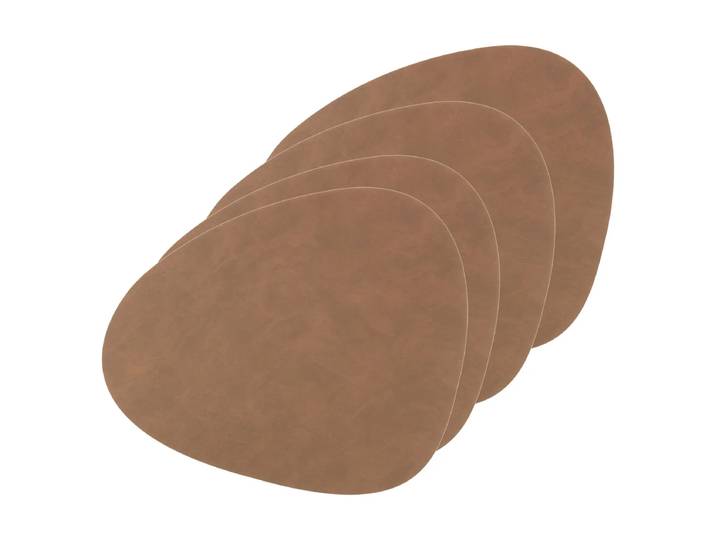 Lind DNA - Tischset Curve L, Nupo braun (4er-Set)