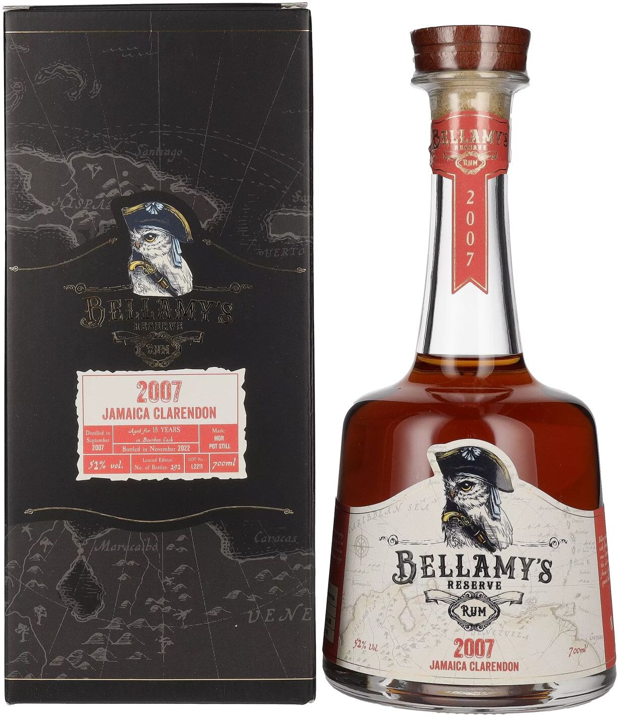 Bellamy’s Reserve Rum Bellamy's Reserve Rum Jamaica Clarendon 2007 52% Vol. 0,7l in Geschenkbox