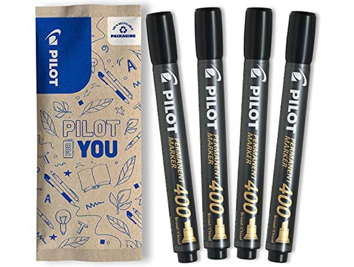 PILOT - 4 SCA 400 - Permanente Marker - Zwart - Afgeschuinde Punt