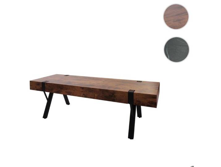 MCW Meuble TV MCW-L54 métal 42x120x40cm chêne sauvage foncé