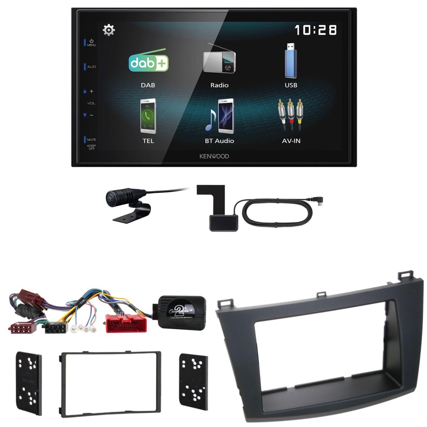 Kenwood DMX-125DAB DAB+ USB Bluetooth MP3 Einbauset für Mazda 3 BL