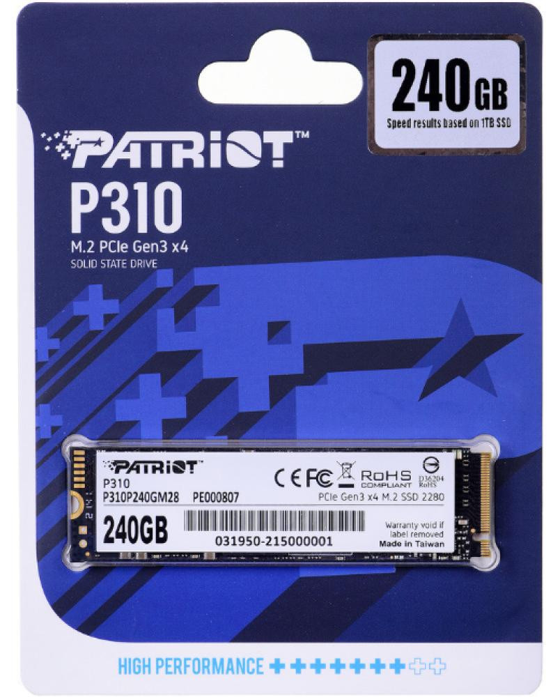Patriot Memory P310 240 GB NVMe M.2 2280 SSD PCIe 3.0 x4