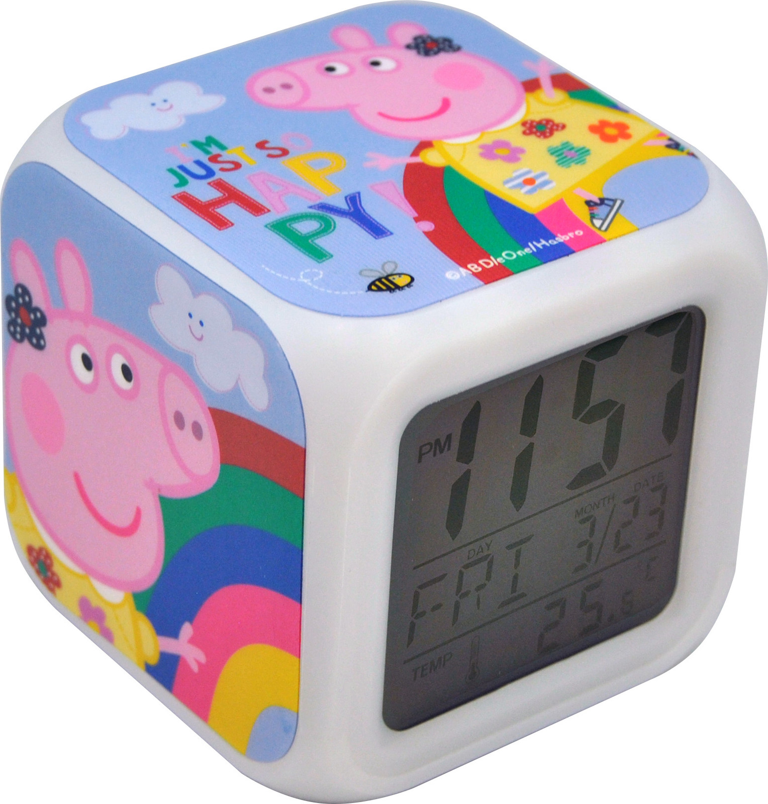 Digitale wekker met Peppa Pig design, model PP17073, van KiDS Licensing