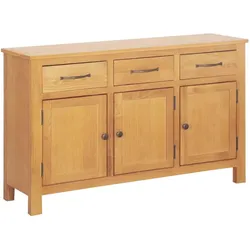 Helloshop26 - Buffet Sideboard Schrank Konsolentisch Aufbewahrungsmöbel 112 cm massives Eichenholz 4402269