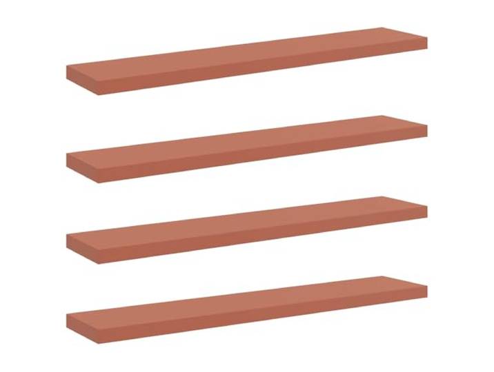 Wandregal 4 Stk. rot 120 x 23,5 x 3,8 cm Holzwerkstoff, Wandmontage, moderner Stil, Wohnzimmer, Schlafzimmer, Küche, Badezimmer