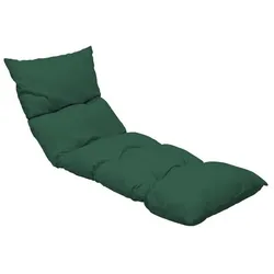 Jardin Prive, Sitzkissen, Liegestuhlkissen – PRIVATER GARTEN – Schlichtes dunkelgrünes Schneeflockenmuster – 118 x 78 x 54 cm (118 x 78 cm)