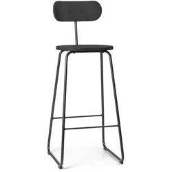 Mater Earth Barhocker mit Rückenlehne, höhe 74 cm, coffee waste black
