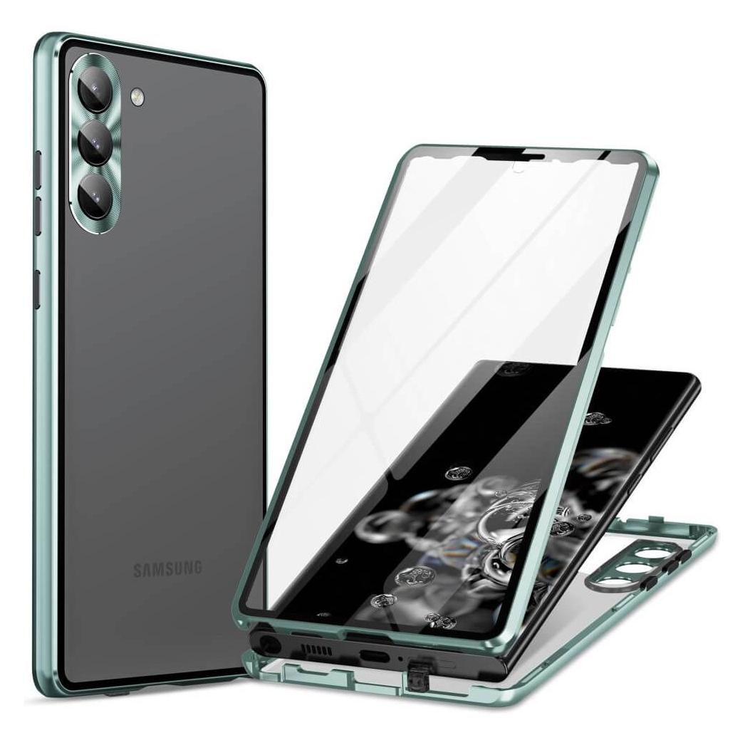 Cover-Discount Magnetische Schutzhülle mit Panzerglas grün (Samsung Galaxy S24+) (660172115B)