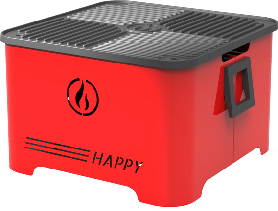 Linea VZ Happy Rosso - Barbecue à pellets portable