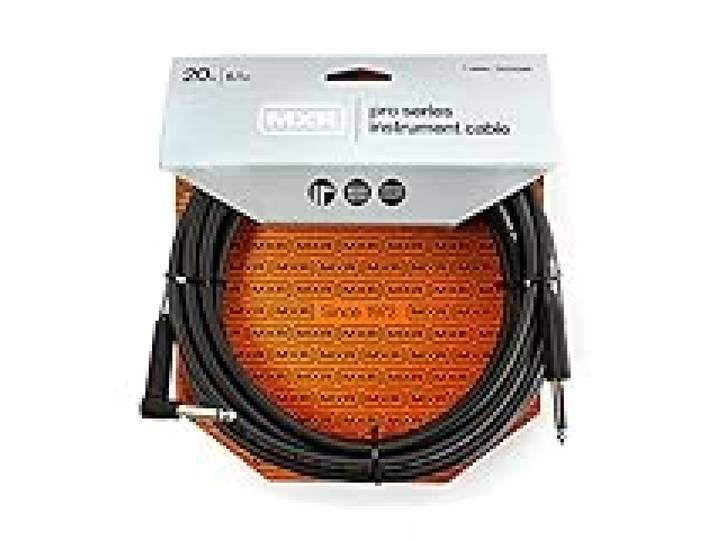 JIM DUNLOP MXR Câble Instrument Série Pro 20 pieds 6,1 m, Angle Droit 1/4 de pouce (DCIX20R)