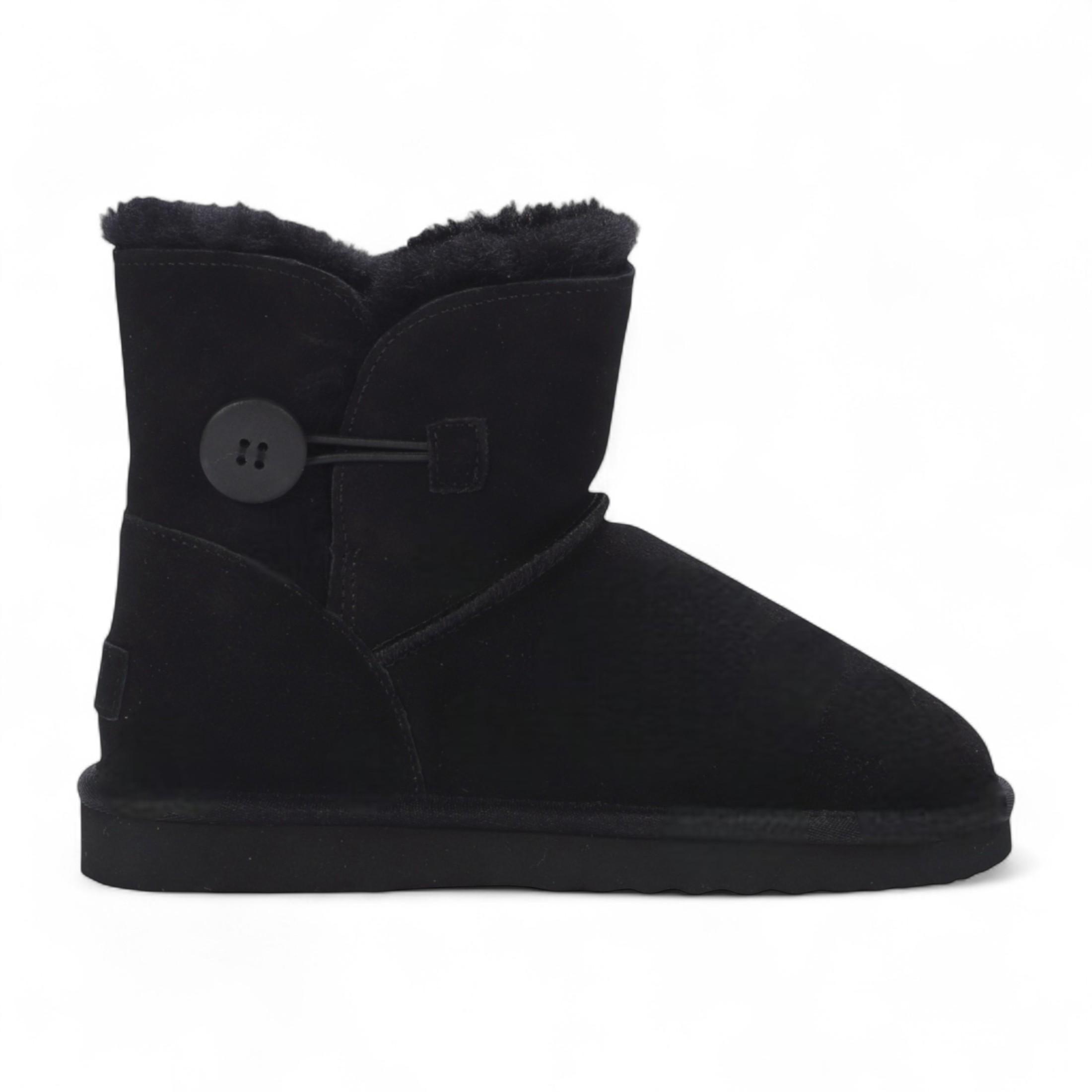 Damen Schaffell Wildleder Hellbraun Braun Ankle Bootie Warme Winterstiefel - Alpine