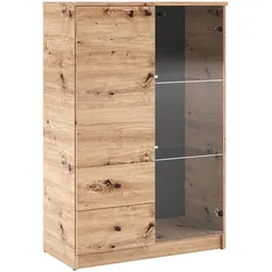 KOMMODE NATURIO 80/120,5/40cm mit 2 Schubladen 1 Türen Eiche Artisan