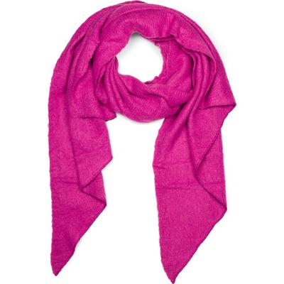 XXL-Schal STYLEBREAKER "Asymmetrischer unifarbener Web Schal", Damen, lila (himbeere), Obermaterial: 100% Viskose CV., Modisch, Modetücher
