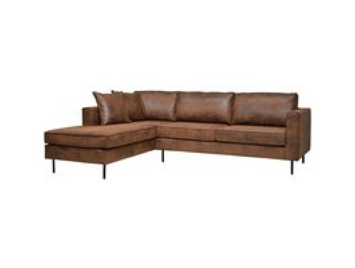 Canapé d'angle microfibre aspect cuir vieilli Pittsburgh