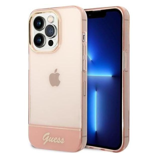 Guess GUHCP14LHGCOP iPhone 14 Pro 6,1" różowy/pink hardcase Translucent (Apple iPhone 14 Pro) (GUHCP14LHGCOP)
