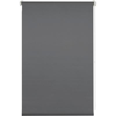 Seitenzugrollo GARDINIA "Uni Klemmrollo", grau (anthrazit), B:95cm H:150cm, Polyester, Rollos, Seitenzugrollo, Schraubmontage möglich