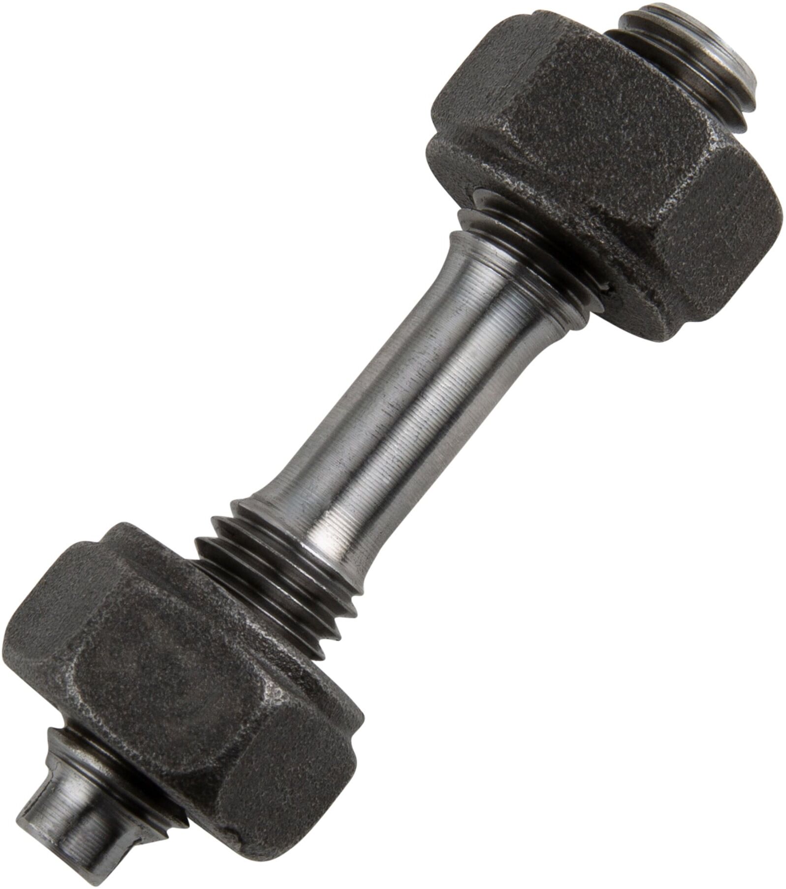 Industrial Quality Supplies DIN 2510 Form L Dehnschraube M12x65 aus Stahllegierung 1.7709 (21CrMoV5-7) blank mit zwei Muttern (025103040120065)