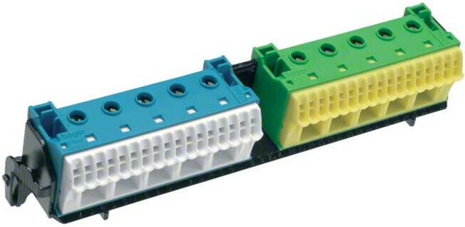 Hager FZ383 PE/N-Klemme mit Träger 2x22 Quick-Connect)