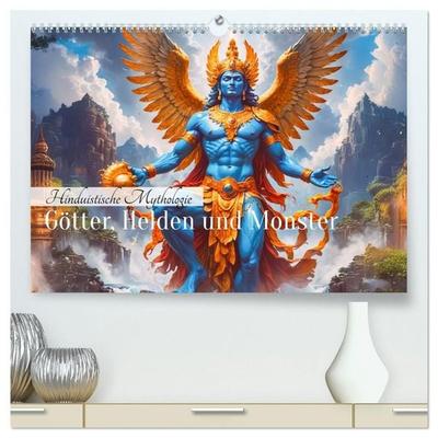 Hinduistische Mythologie - Götter, Helden und Monster (hochwertiger Premium Wandkalender 2027 DIN A2 quer), Kunstdruck in Hochglanz