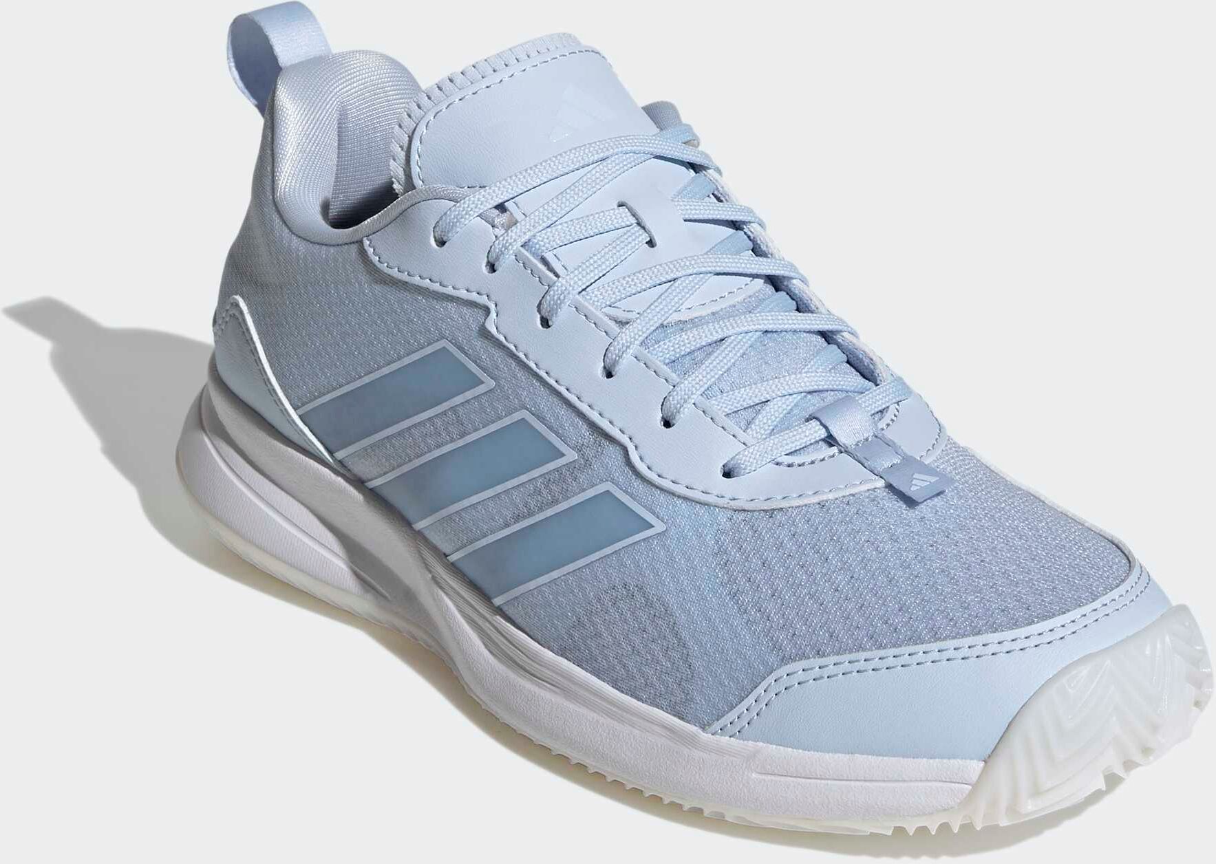 Tennisschuh ADIDAS PERFORMANCE "AVAFLASH", Damen, Gr. 41, crystal sky, crystal sky, ftwr weiß, Synthetik, Textil, Schuhe Tennisschuh crystal sky, crystal sky, ftwr weiß 41