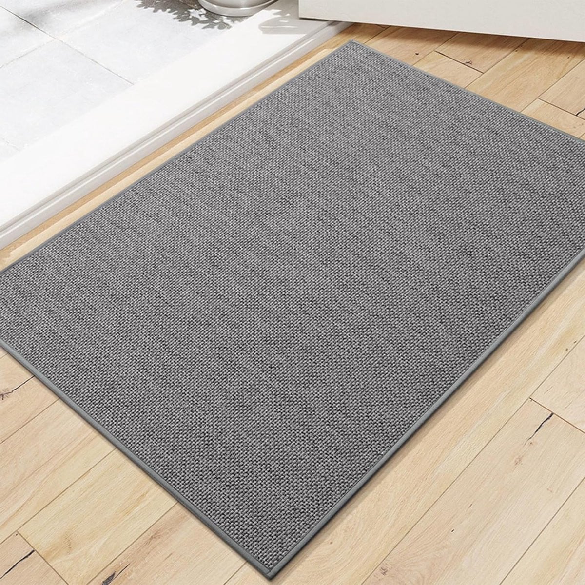 Donkergrijze antislip deurmat voor binnen en buiten, 40 x 60 cm