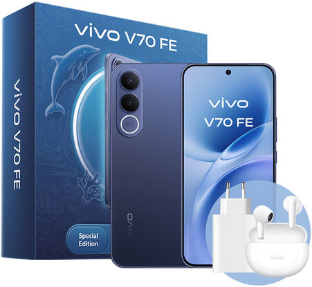 Vivo V70 FE + BUD 17,4 cm (6.83'') Doppia SIM Android 16.0 5G USB tipo-C 8 GB 512 GB 7000 mAh Blu