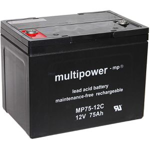 Multipower AGM-Batterie MPC75-12I, 12 V, 75 Ah, M6 Anschluss