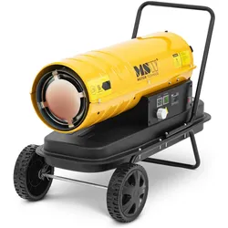 MSW Diesel Heizkanone mit Rädern Ölheizgebläse Ölheizer Ölheizkanone 20 kW 18 l 12 h, Heizlüfter, Schwarz