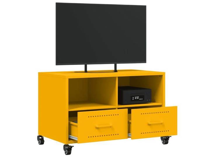 Joli & Fonctionnel -(Jaune)Support média - Meuble TV - Table TV - jaune moutarde 68x39x43 5cm - acier - MEUBLE HIFI jgk394960