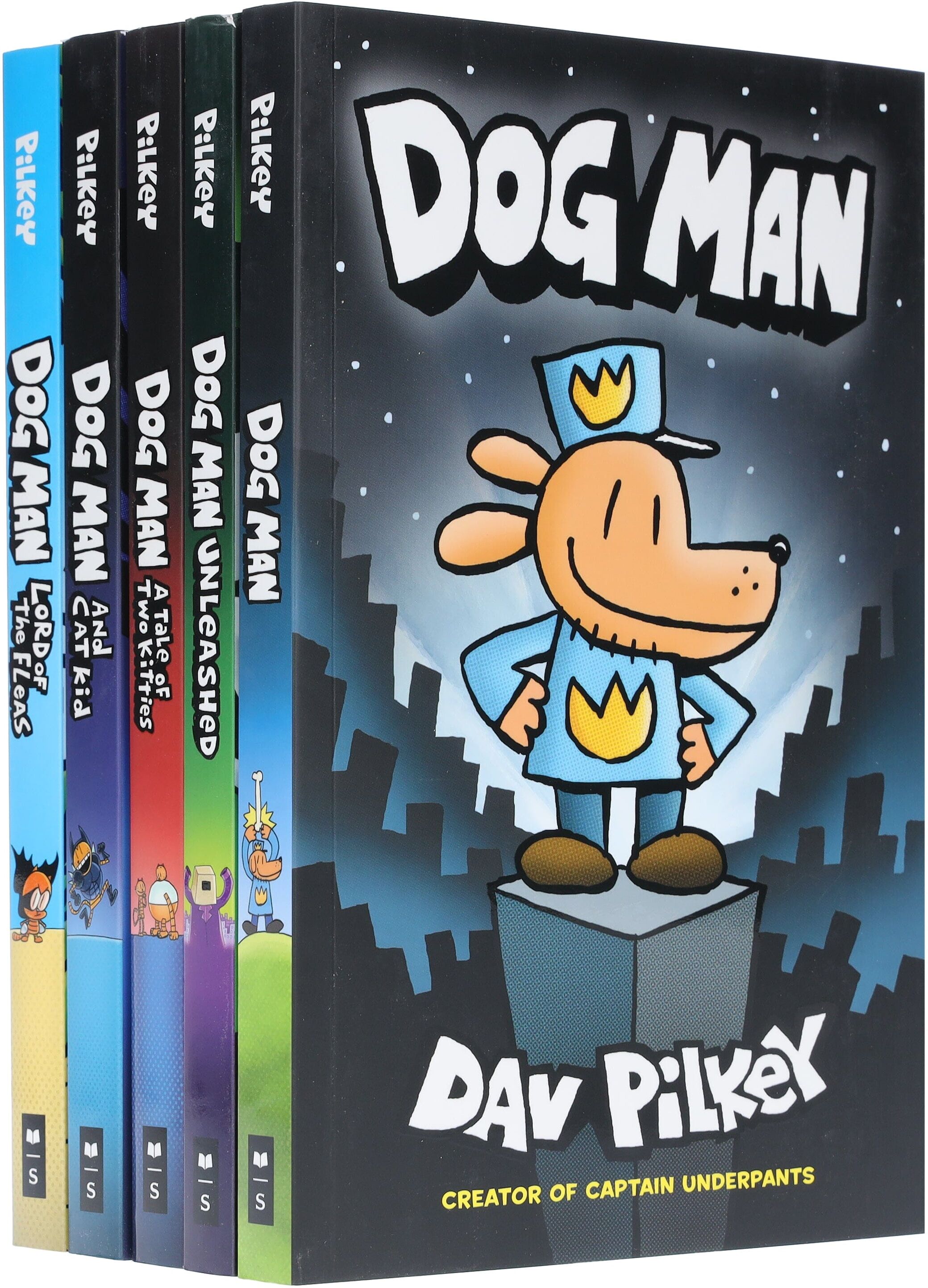 Dog Man by Dav Pilkey: Books 1-5 Collection Set - Ages 6-12 - Paperback Scholastic
