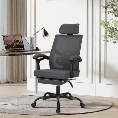 eclife Ergonomic Mesh Office Chair with Adjustable Lumbar Support & Footrest