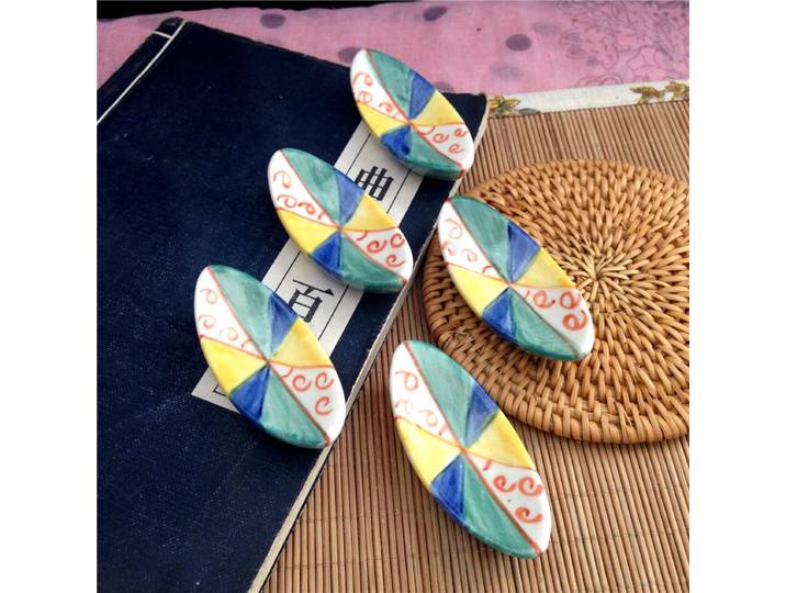 Porte-baguettes en céramique, porte-baguettes ménagers, cuillère de four, table décorative, 100 pièces