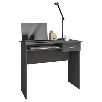 Schreibtisch VCM "Schreibtisch Computertisch Auszug Schublade Arusa", schwarz (anthrazit), B:85cm T:50cm, Tische, Schreibtisch