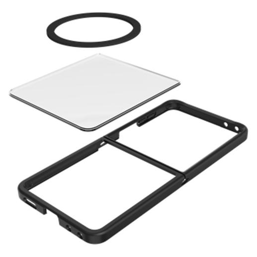 Just in Case Kunststoff-Rückseite in Militärqualität, schwarz, magnetisch, für Samsung Galaxy Z Flip 8 (Samsung Galaxy Z Flip8) (MSA2933AE1M)