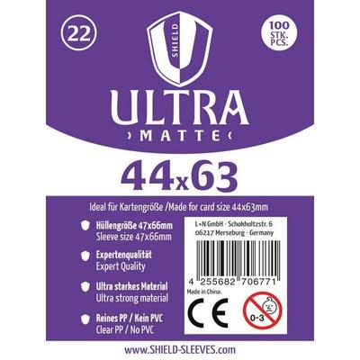 Shield Ultra Matte 22 - 100 Super Sleeves für Kartengröße 44x63 mm