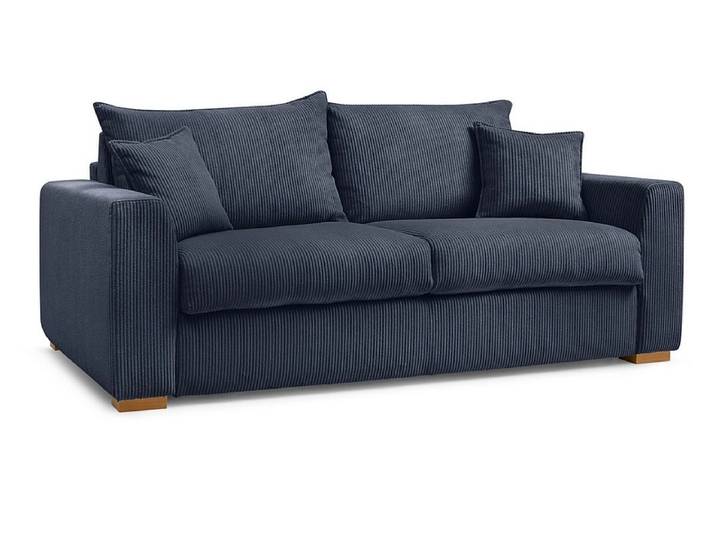 Bettsofa BOBOCHIC AUGUSTIN Cord-Stoff dunkelblau